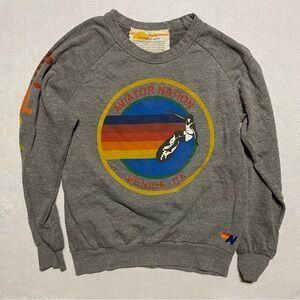 Aviator Nation Crewneck Venice Beach Surf Sweatshirt Small